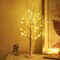 Lighted Tree, White Birch Tree with LED Lights, Prelit Artificial Tree with Timer